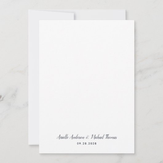 Bourgondië Blush Roze Marine Blauw Marsala Goud Br Kaart (Achterkant)