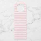 Bourgondië Blush Streep Vrolijk kerstcadeau Flessenhanger (Achterkant)