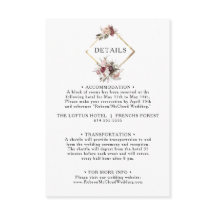 Bourgondië Boho Bloemen Details Behuizing Kaart