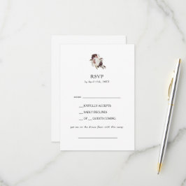 Bourgondië Boho Bloemen Song Aanvraag RSVP-kaart RSVP Kaartje