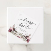 Bourgondië Boho Bloemrijke Bruiloft Bedankjes Labels (In situ)