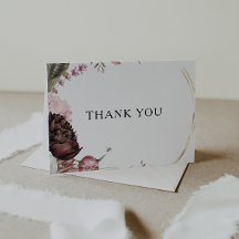 Bourgondië Boho Floral bedankje