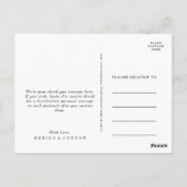 Bourgondië Boho Floral bruiloft dank u Briefkaart (Achterkant)