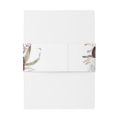 Bourgondië Boho Floral bruiloft uitnodiging Belly  Uitnodigingen Wikkel (Achterkant Voorbeeld)