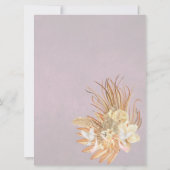 Bourgondië Boho Floral Gefeliciteerd Bruiloft Kaart (Achterkant)