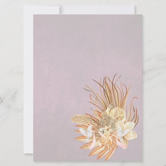 Bourgondië Boho Floral Gefeliciteerd Bruiloft Kaart (Achterkant)