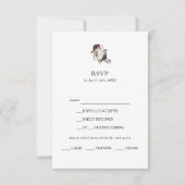 Bourgondië Boho Floral Menu Keuze RSVP-kaart (Voorkant)