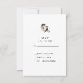 Bourgondië Boho Floral RSVP-kaart RSVP Kaartje (Voorkant)