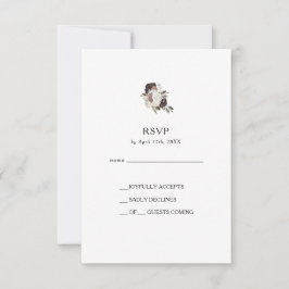 Bourgondië Boho Floral RSVP-kaart RSVP Kaartje