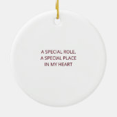 Bourgondië Boog Bruidsmeisje Modern Minimaal Naam Keramisch Ornament (Achterkant)