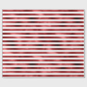 Bourgondië Bordeaux rode strepen lijnen wit metaal Cadeaupapier (Vlak)