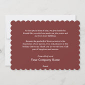 Bourgondië, bosgroen, gouden bel Kerstmis Feestdagenkaart (Achterkant)