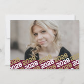 Bourgondië & Brons Afstuderen 2 Fotoaankondiging Kaart (Achterkant)