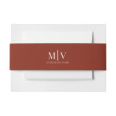 Bourgondië Brown Boho bruiloft Uitnodigingen Wikkel (Voorkant Voorbeeld)