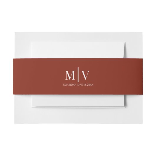 Bourgondië Brown Boho bruiloft Uitnodigingen Wikkel (Voorkant Voorbeeld)