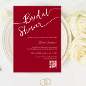 Bourgondië Bruids Douche Uitnodiging Script Ontwer