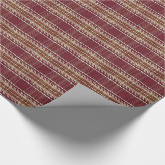 Bourgondie bruine traditionele Kerst ruitpatroon Cadeaupapier