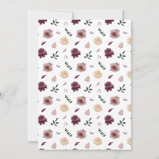 Bourgondië & Champagne Boho Rustieke bruiloft uitn Kaart (Achterkant)