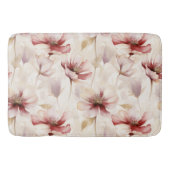 Bourgondië Crème Lavendel Bloemig Bruiloftsfeest Badmat (Voorkant)