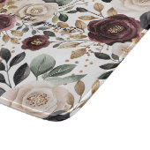 Bourgondië Crème Zwart Bloemmotief Snijplank (Hoek)