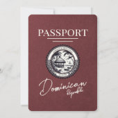 Bourgondië Dominicaanse Republiek Paspoort bruilof Kaart (Achterkant)