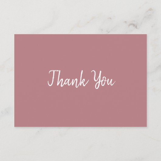 Bourgondië Dusty Roze Bloemen Bruiloft Dank u Informatiekaartje (Achterkant)