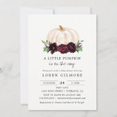 Bourgondië Een klein pompoen Baby shower Kaart (Voorkant)