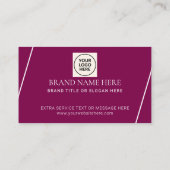 Bourgondië Eenvoudige formele QR-code Visitekaartje (Achterkant)