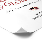 Bourgondië en blos advies en wensen teken poster (Hoek)