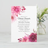 Bourgondië en Blush Autumn Herfst Virtual Baby sho Kaart (Staand voorkant)