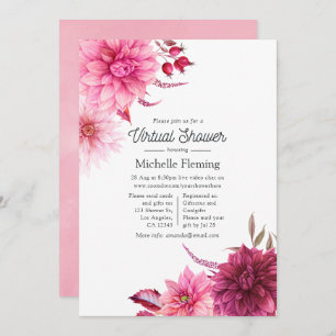 Bourgondië en Blush Autumn Herfst Virtual Baby sho Kaart