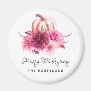 Bourgondié en Blush Bloemige Thanksgiving Magneet