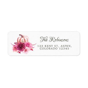 Bourgondie en Blush Bloemstuk Thanksgiving Etiket