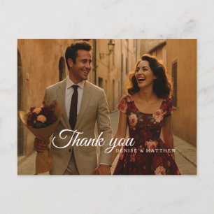 Bourgondië en Blush Dank u Briefkaart