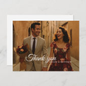 Bourgondië en Blush Dank u Briefkaart (Voorkant / Achterkant)