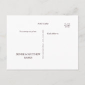 Bourgondië en Blush Dank u Briefkaart (Achterkant)