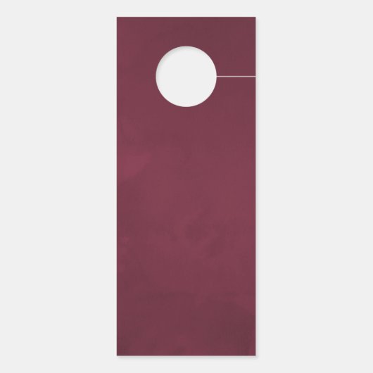 Bourgondië en Blush herfst bruiloft niet storen Deurhanger (Achterkant)