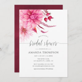 Bourgondië en Blush herfst Herfst Vrijgezellenfees Kaart