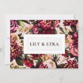 Bourgondië en Blush Rose Save The Date (Voorkant)