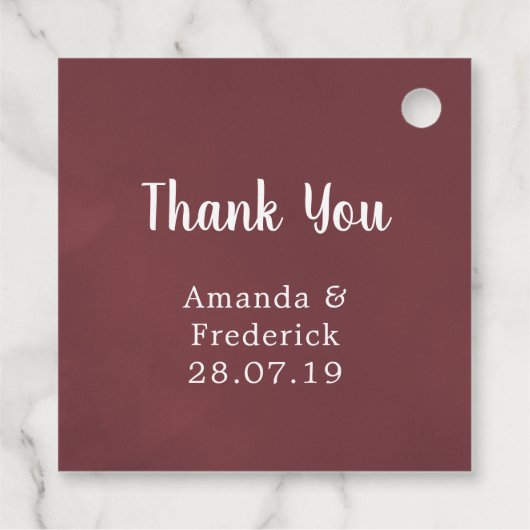 Bourgondië en Blush Roze Bloemige Wijnproeverij Bedankjes Labels (Achterkant)