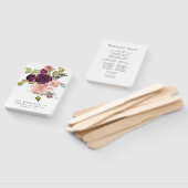 Bourgondië en Blush Roze Bruiloft Handwaaier (Niet-gemonteerd)