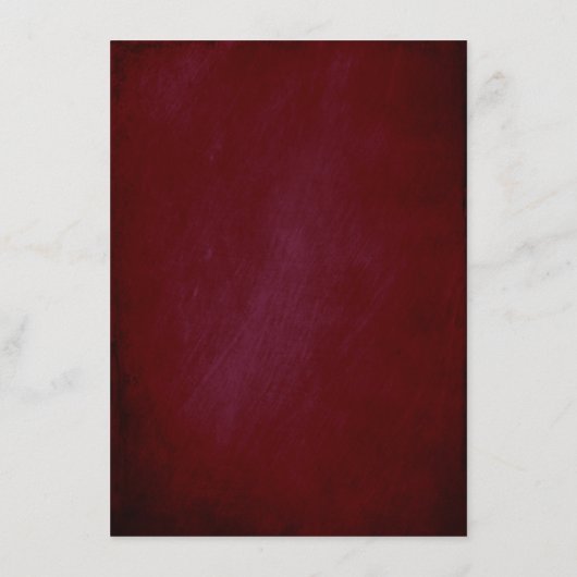 Bourgondië en Blush Roze Bruiloft Informatie Gast Informatiekaartje (Achterkant)