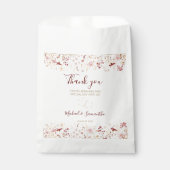 Bourgondië en Blush Wildflower bruiloft Bedankzakje (Voorkant)