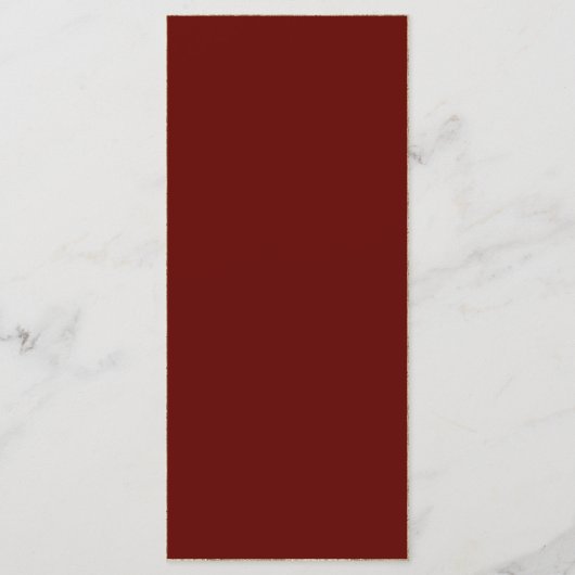 Bourgondië en Blush Wildflower bruiloft Menu (Achterkant)