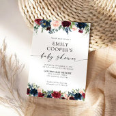 Bourgondië en de Marine Baby shower Uitnodiging