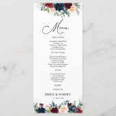 Bourgondië en de Marine Bloemen Wedding Ceremony M Menu (Voorkant)