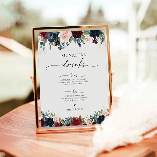 Bourgondië en de Marine Handtekening Drinken Reclamebord Met Voetstuk