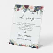 Bourgondië en de Marine Oh Snap Sign Reclamebord Met Voetstuk (Voorkant)