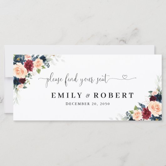 Bourgondië en de Marine Trouwhoofd Tafelteken (Voorkant)