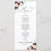 Bourgondië en de Marine Wedding Ceremony Menu (Voorkant)